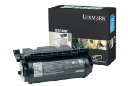 LEXMARK 12A7468 BLACK RETURN TONER CARTRIDGE 21K YIELD