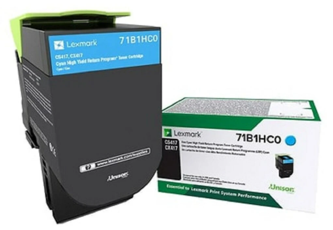 Lexmark 71B1HC0 Original High Yield Laser Toner Cartridge - Cyan