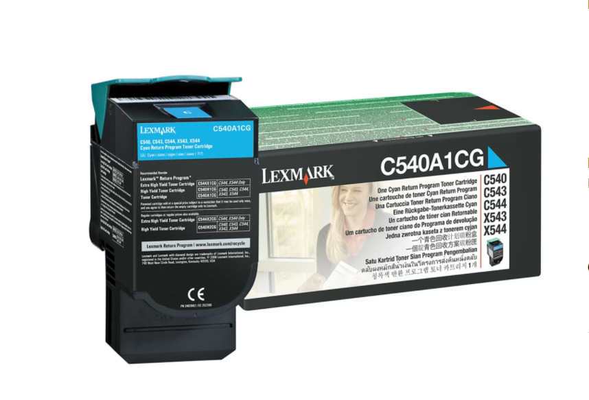 C540A1CG CYAN RETURN PROGRAM TONER