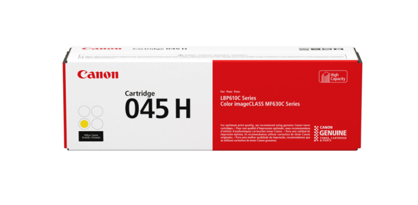 Canon 045 High Yield Laser Toner Cartridge - Yellow