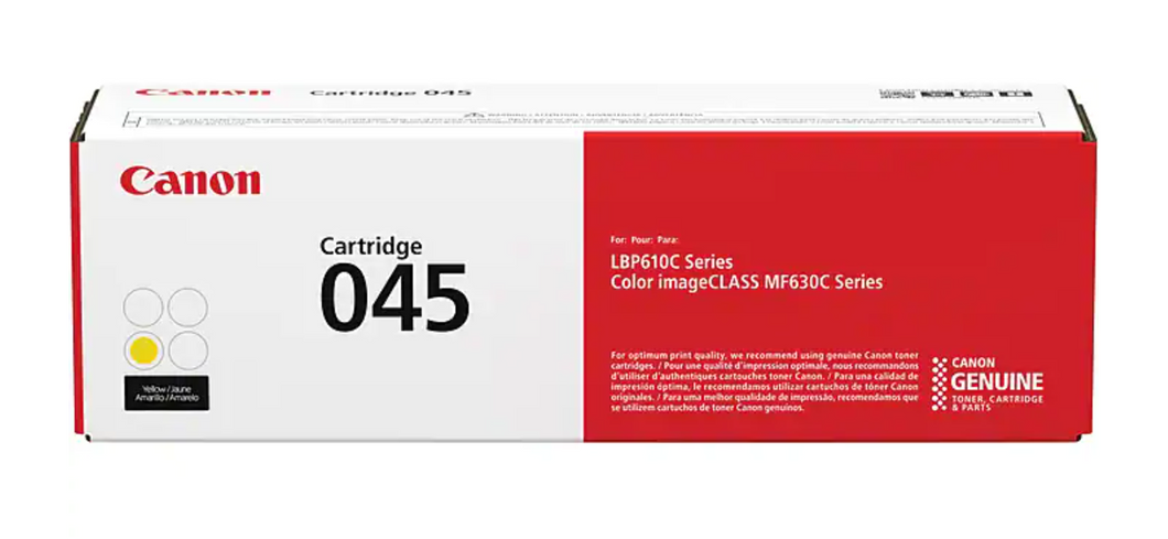 Canon 045 Standard Yield Laser Toner Cartridge - Yellow