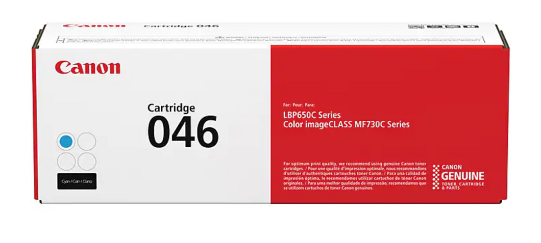 Canon 046 Standard Yield Laser Toner Cartridge - Cyan