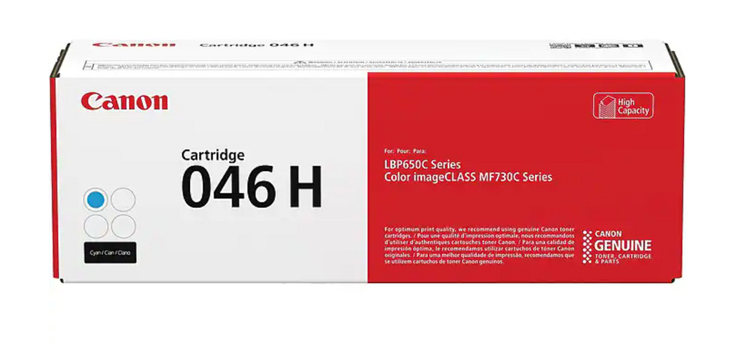 Canon 046 Original High Yield Laser Toner Cartridge - Cyan
