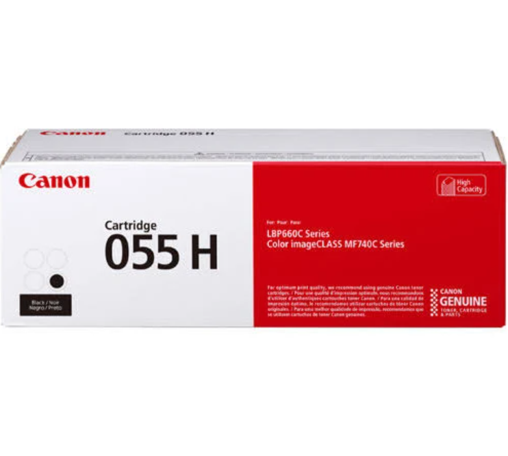 Canon 055 Original High Yield Laser Toner Cartridge - Black
