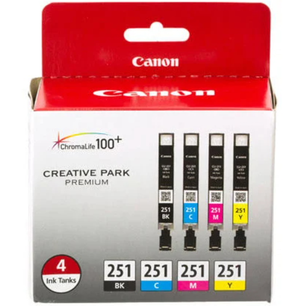 Canon CLI-251 Original Inkjet Ink Cartridge - Black, Cyan, Magenta, Yellow