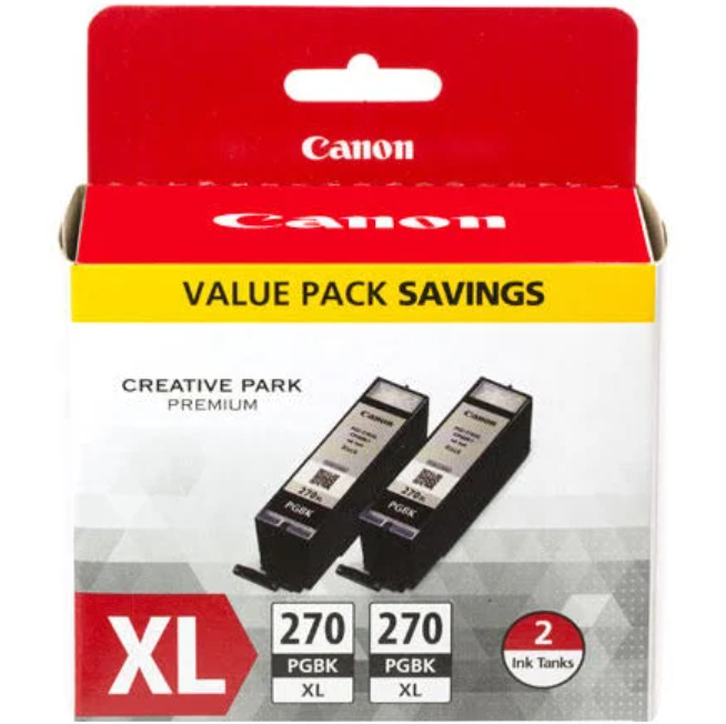 PGI-270XL TWIN VALUE PACK BLACK