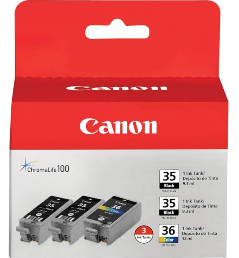 Canon PGI-35/CLI-36 Original Inkjet Ink Cartridge - Black, Color Pack - Inkjet
