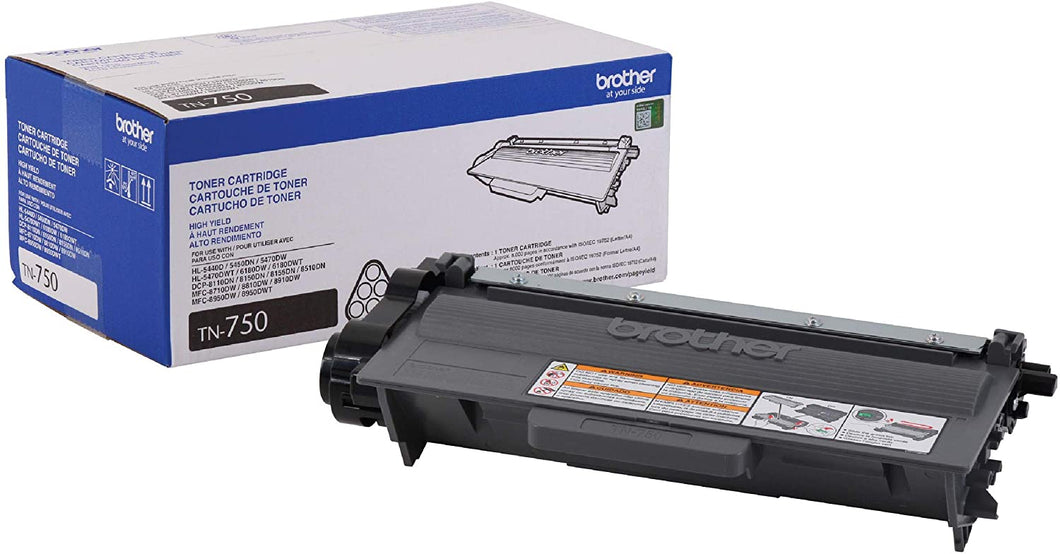 Brother TN750 Cartouche de toner noire originale à haut rendement