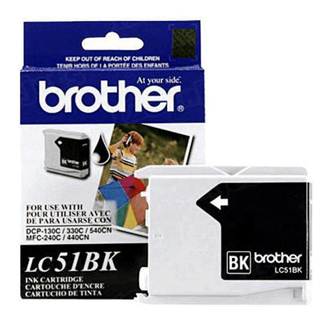 Cartouche d'encre noire originale Brother LC51BK 