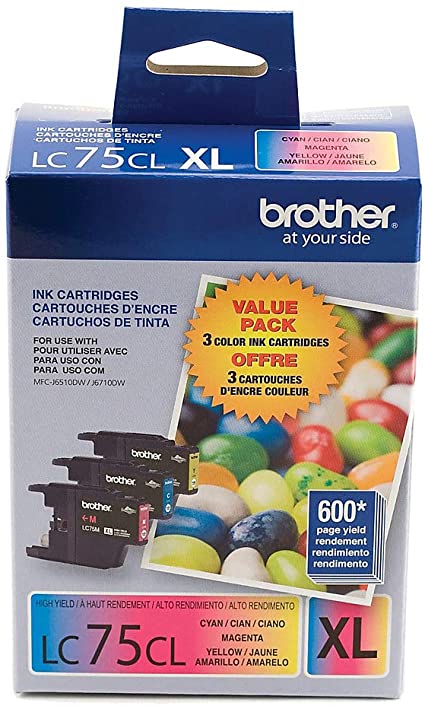 Brother LC75 3PK Original Ink Cartridge - Inkjet - Cyan, Magenta, Yellow