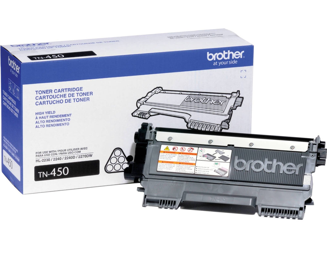 Brother TN450 Cartouche de toner noire originale à haut rendement 